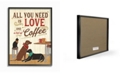 Stupell Industries All You Need is Love and Coffee Cats Dogs Framed Giclee Art, 11" x 14"